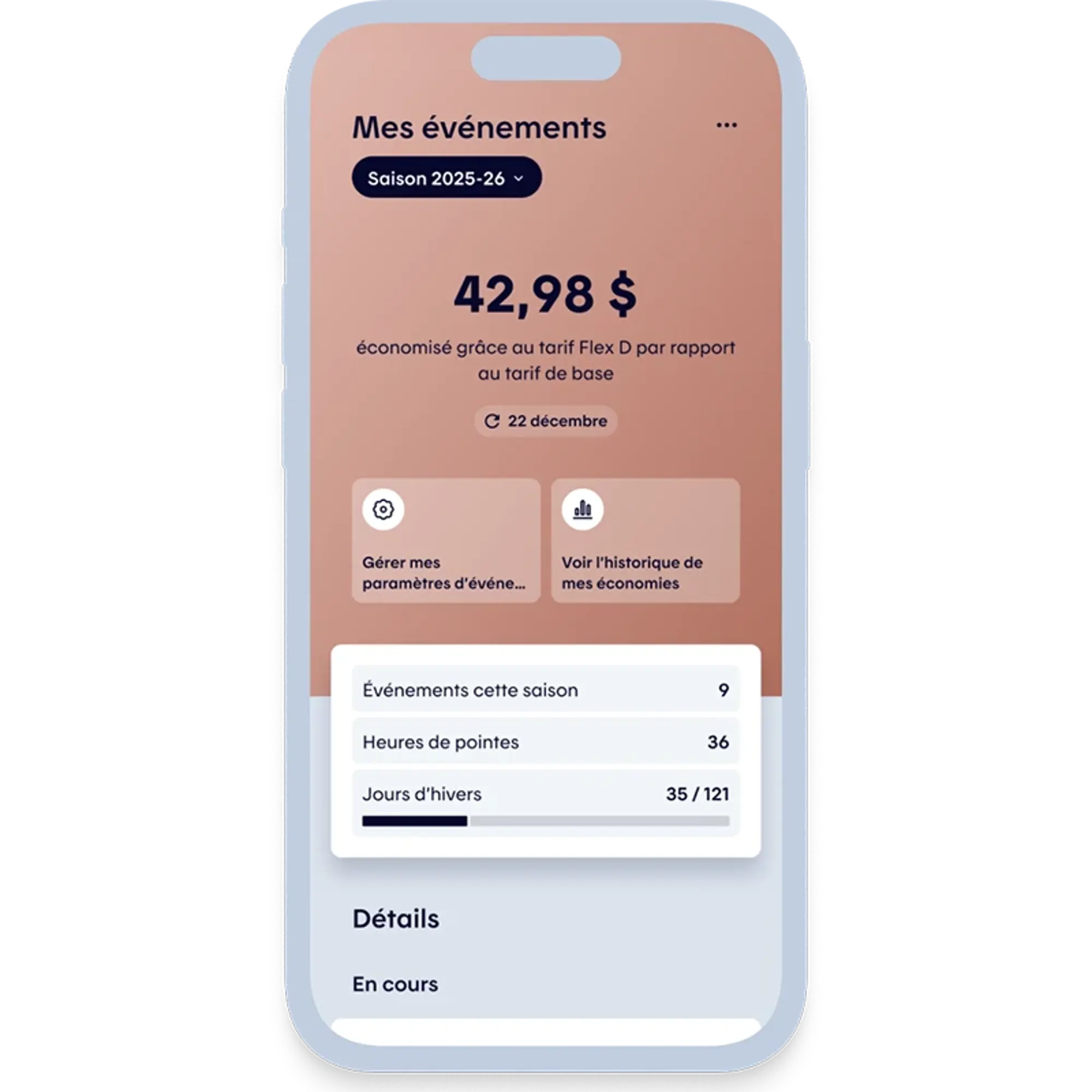 L’app Hilo vous permet de suivre votre consommation d’électricité pour voir combien vous économisez