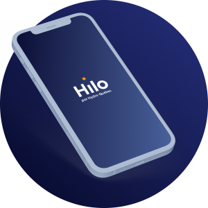 Illustration d'un téléphone avec l'app Hilo par Hydro-Québec