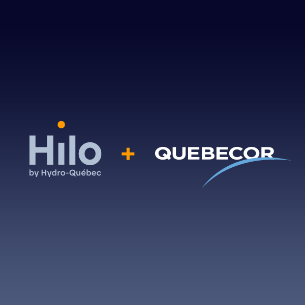 The logos of Hilo by Hydro-Québec and Quebecor