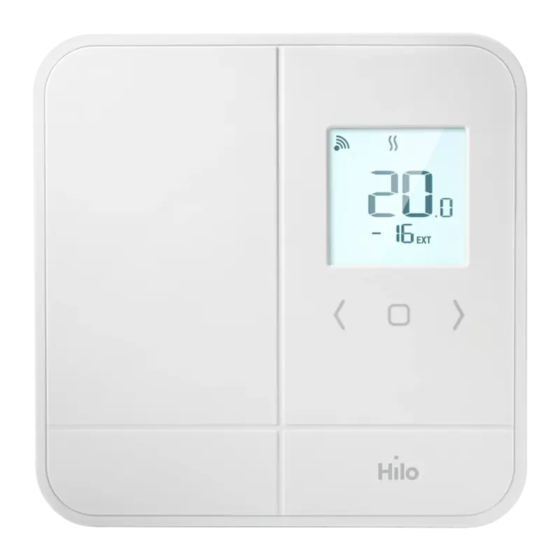 Hilo smart thermostat for electric baseboard and convection heater. Compatible with the following electric heaters: baseboard heaters, convectors and unit heaters with line wall thermostat only.