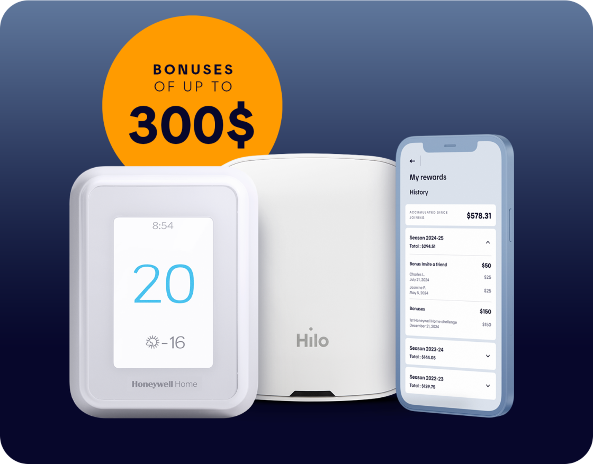 A bonus of up to $150 per Hilo-compatible connected device