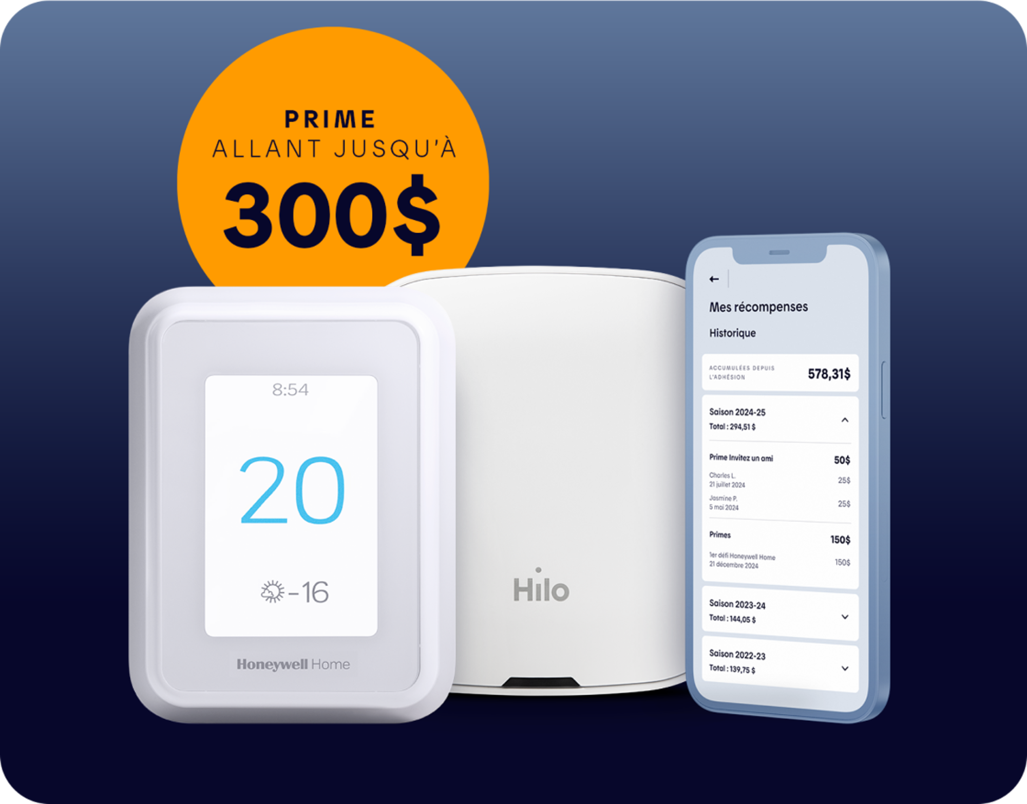 Une prime allant jusqu’à 150 $ par appareil connecté compatible avec Hilo