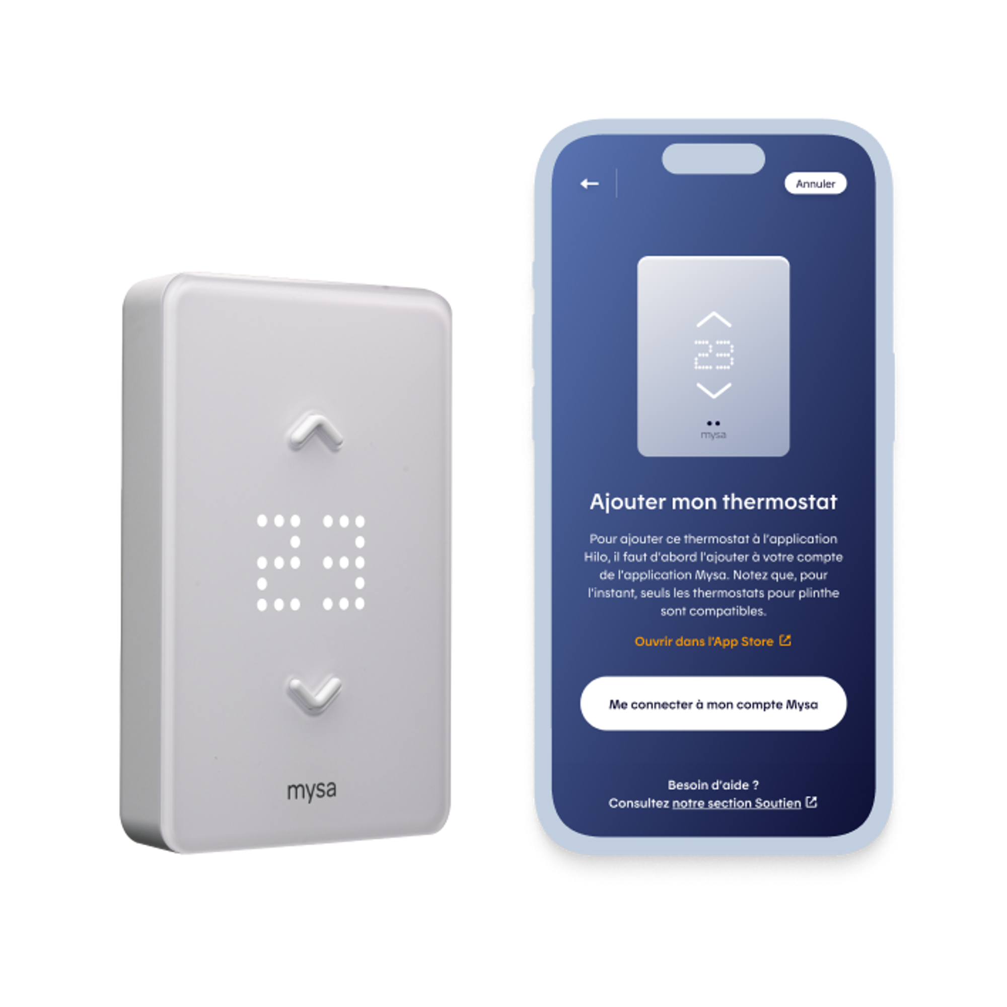 L'app Hilo et les thermostats Mysa compatibles